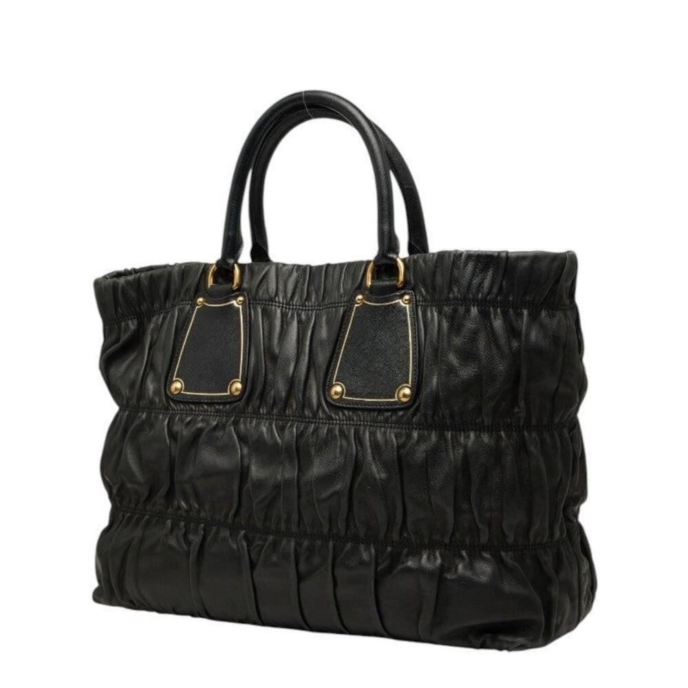 Prada Leather Gaufre Tote Bag Saffiano Black - Picture 2 of 11